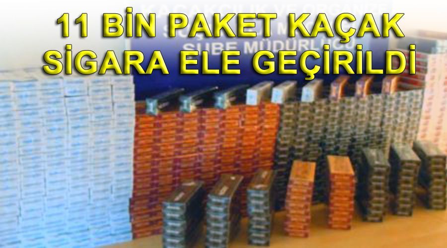 11 bin paket kaçak sigara ele geçirildi 
