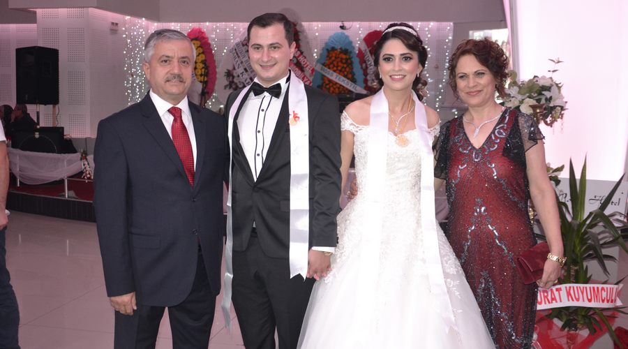 Aydoğan ve Dallı ailelerinin düğün mutluluğu