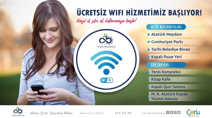 Ücretsiz Wifi hizmeti yaygınlaştırılıyor