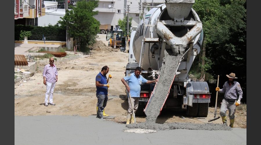 3 sokakta beton yol yapımı tamamlandı