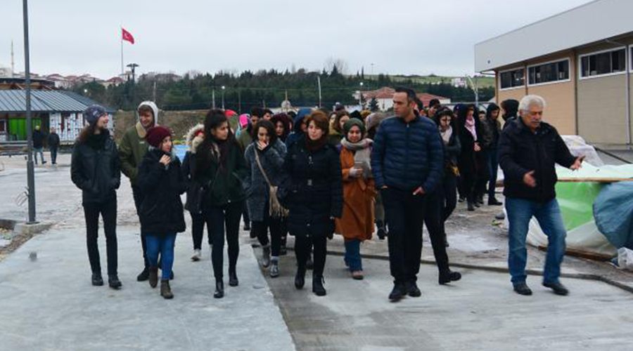 Üniversite öğrencileri Çerkezköy Kent Park çalışmalarını inceledi