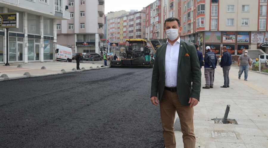 Pınar bulvarında sıcak asfalt çalışmaları başladı